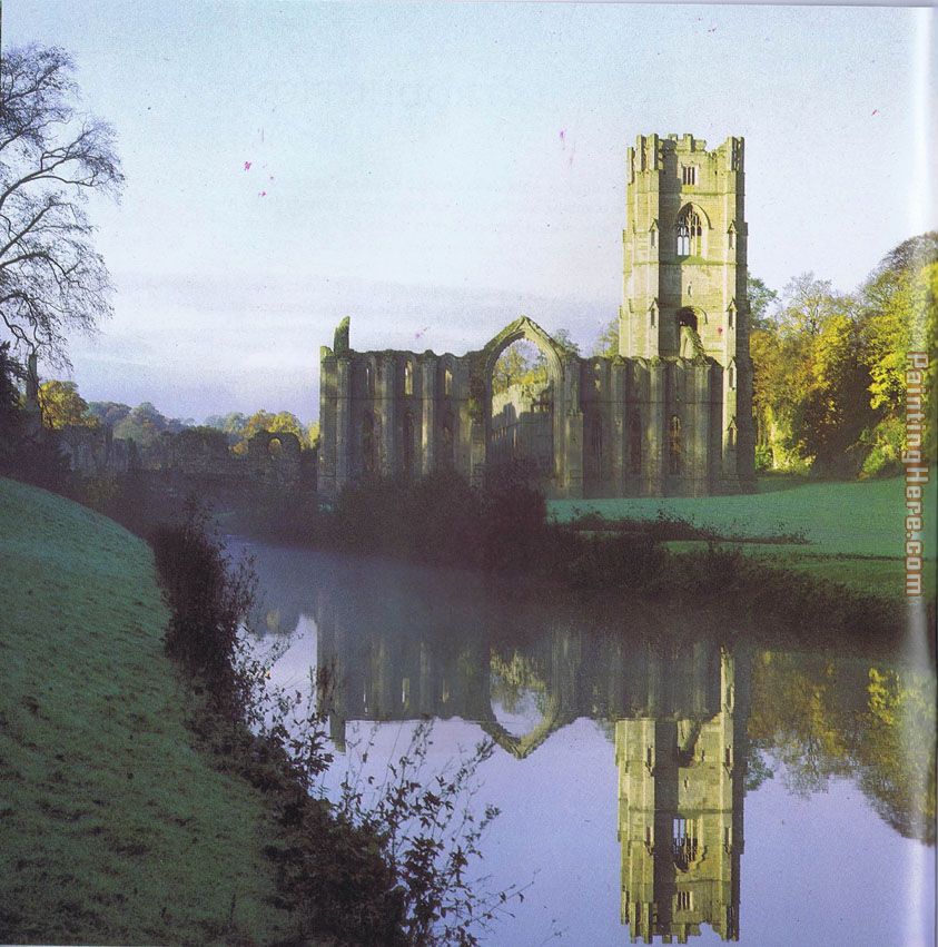 Fountains Abbey painting - Unknown Artist Fountains Abbey art painting